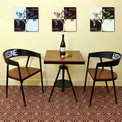 American Square Table Simple Solid Wood Square Table Milk Tea Shop Restaurant Coffee Shop Light Bar Table and Chair Combination Home Table American Square Table Simple Solid Wood Square Table Milk Tea Shop Restaurant Coffee Shop Light Bar Table and Chair Combination Home Table