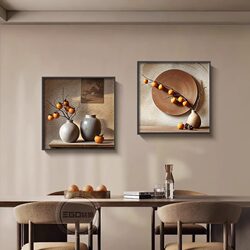 Persimmon-Themed Restaurant Decorative Painting, Wabi-Sabi Style Living Room Sofa Background Wall Hanging Painting, New Chinese-Style Dining Table Side Cabinet Mural Persimmon-Themed Restaurant Decorative Painting, Wabi-Sabi Style Living Room Sofa Background Wall Hanging Painting, New Chinese-Style Dining Table Side Cabinet Mural