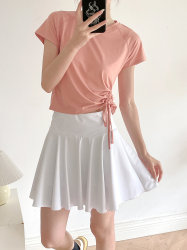 Running fitness tennis badminton pleated small white skirt Running fitness tennis badminton pleated small white skirt