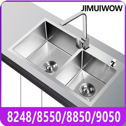 Extra Large Stainless Steel Sink Double Slot 304 Kitchen Handmade Sink 85X50 88X50 90X50 Extra Large Stainless Steel Sink Double Slot 304 Kitchen Handmade Sink 85X50 88X50 90X50