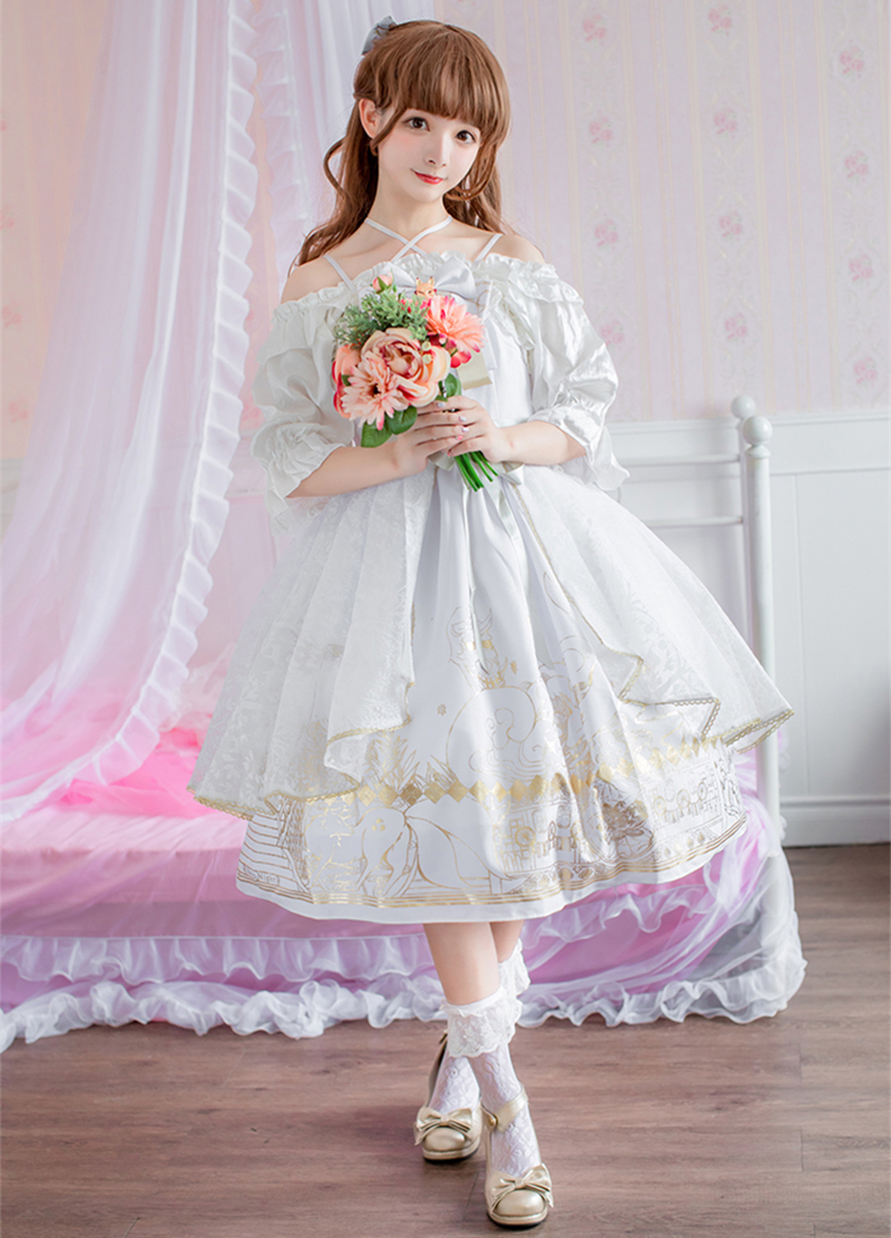 桃乐丝之夜 Lolita烫金连衣裙 桃乐丝之夜 Lolita烫金连衣裙