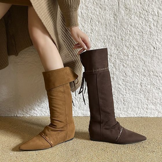 2025 new autumn and winter pointy-toe high school heel boots tied suede women's boots high heel boots fashion boots
2025 new autumn and winter pointy-toe high school heel boots tied suede women's boots high heel boots fashion boots