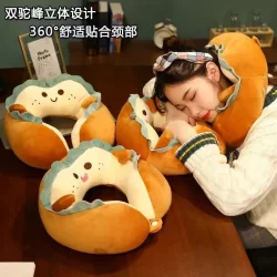 Cute toast bread U-shaped neck pillow neck protection neck car travel portable U-shaped pillow cervical pillow women Cute toast bread U-shaped neck pillow neck protection neck car travel portable U-shaped pillow cervical pillow women
