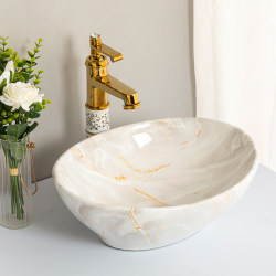 Ceramic Countertop Washbasin for Home Use, European-Style Art Basin, Bathroom Toilet Washbasin, Small Size, Simple Design Ceramic Countertop Washbasin for Home Use, European-Style Art Basin, Bathroom Toilet Washbasin, Small Size, Simple Design