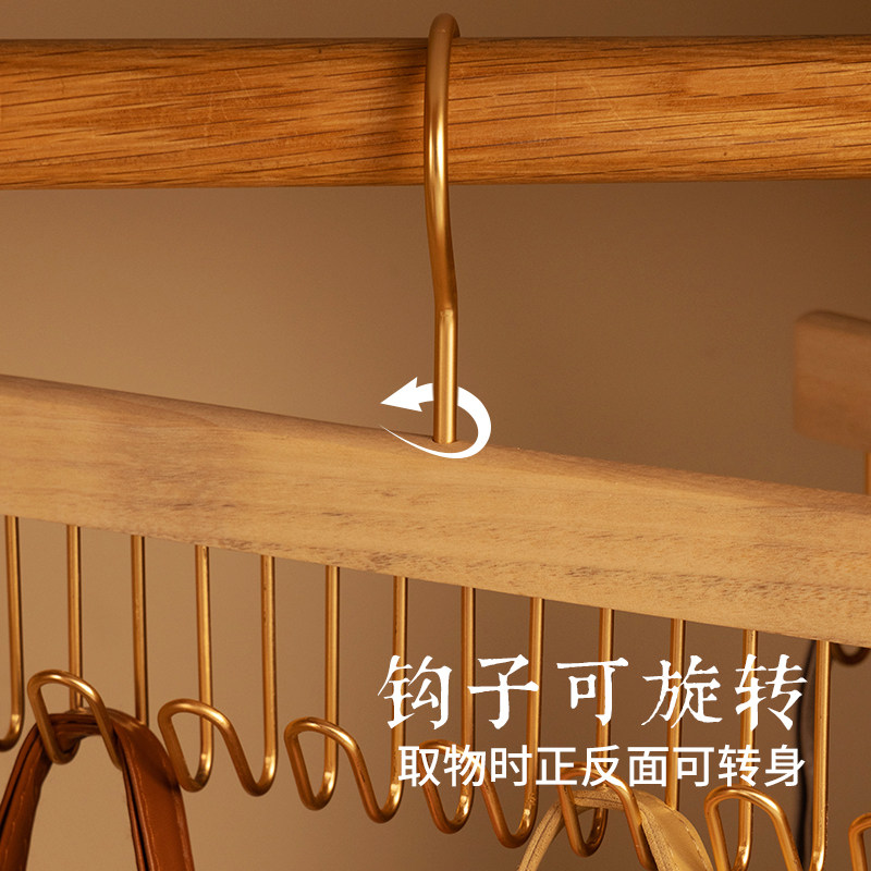 Organizador Cinturones Percha De Corbata De Madera, Percha Para 20