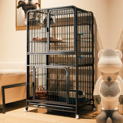 Household Cat Cage with Extra Large Free Space, Integrated Toilet, Indoor Two-Story Cat House, Cat Nest, Cat Villa Household Cat Cage with Extra Large Free Space, Integrated Toilet, Indoor Two-Story Cat House, Cat Nest, Cat Villa