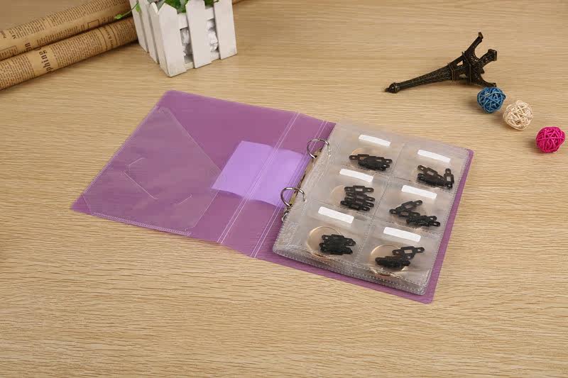 Альбом для нумезматики 古币钱币收藏册硬币纪念币空册本子 6格5页装ｔａｇ徽章收纳周边