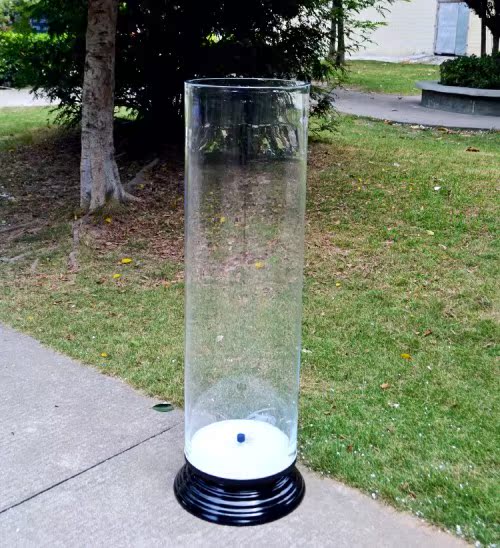 圆柱形鱼缸 玻璃 生态 透明 落地1.3米 包邮