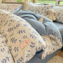 Thickened Brushed Cotton Bedding Four-Piece Set, Pure Cotton 2025 New Winter Duvet Cover, Bed Sheet Three-Piece Set, Fitted Sheet Thickened Brushed Cotton Bedding Four-Piece Set, Pure Cotton 2025 New Winter Duvet Cover, Bed Sheet Three-Piece Set, Fitted Sheet