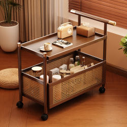 Sofa Side Table, Movable Living Room Side Cabinet, Antique-Style Snack Cart, Bedside Solid Wood Storage Rack, Small Table Sofa Side Table, Movable Living Room Side Cabinet, Antique-Style Snack Cart, Bedside Solid Wood Storage Rack, Small Table