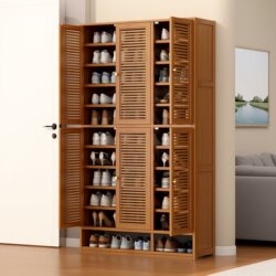 Multi-Layer Shoe Rack for Home Entrance, Simple Dust-Proof and Odor-Proof, Multifunctional Indoor Bamboo Shoe Cabinet for Hallway Multi-Layer Shoe Rack for Home Entrance, Simple Dust-Proof and Odor-Proof, Multifunctional Indoor Bamboo Shoe Cabinet for Hallway