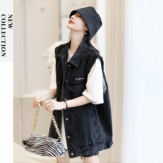 Denim vest jacket for women in spring and autumn 2025 new loose outer wear retro mid-length sleeveless vest vest horse clip
Denim vest jacket for women in spring and autumn 2025 new loose outer wear retro mid-length sleeveless vest vest horse clip