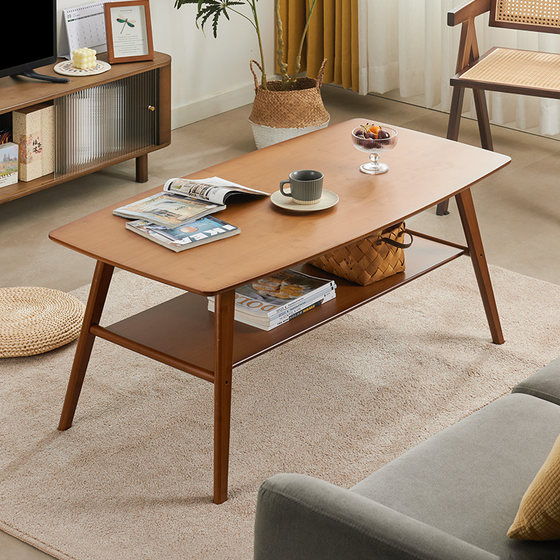 Living room Japanese-style tea table simple tea table home modern tea table Nanzhu solid wood coffee table small apartment double-layer tea table
Living room Japanese-style tea table simple tea table home modern tea table Nanzhu solid wood coffee table small apartment double-layer tea table