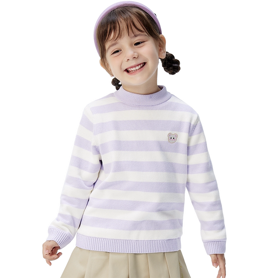 Balabala children's clothing boys' sweater girls plus velvet sweater autumn and winter new striped half turtleneck sweater 
Balabala children's clothing boys' sweater girls plus velvet sweater autumn and winter new striped half turtleneck sweater