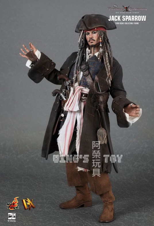 【2280.00元】hottoys 加勒比海盗 杰克船长jack sparrow dx06 包邮