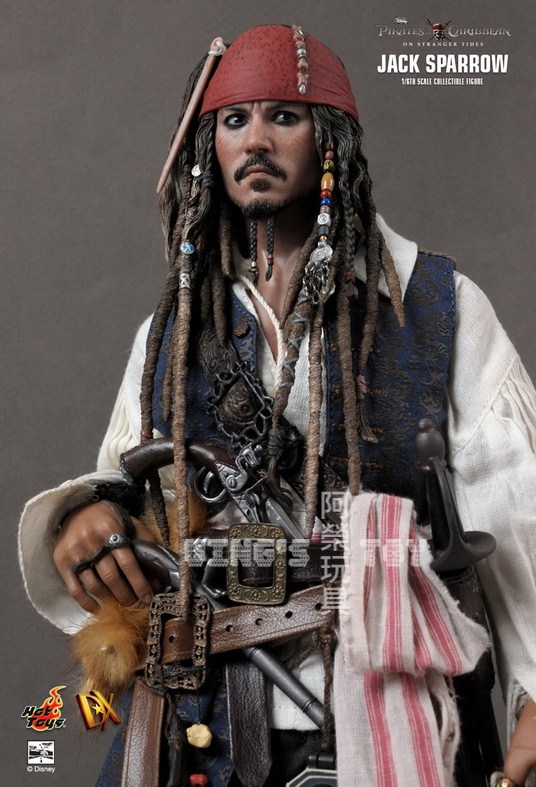 【2280.00元】hottoys 加勒比海盗 杰克船长jack sparrow dx06 包邮