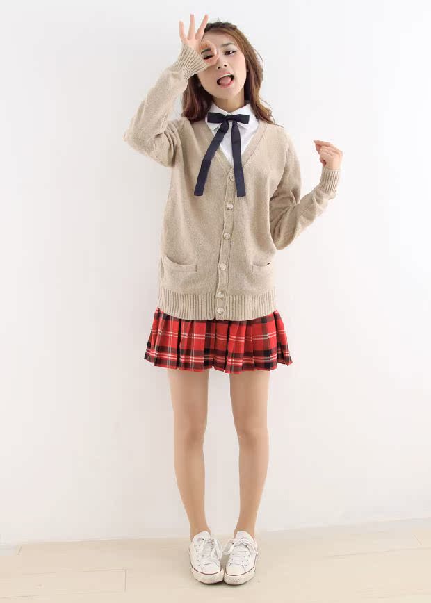 2件包邮日系jk制服学院男装女生校服班服针织开衫长袖