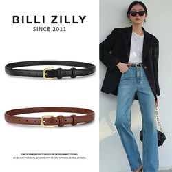 Women's New Genuine Leather Belt 2025 Fashionable Versatile Pure Cowhide Thin Belt Decorative Suit Black Jeans Belt Women's New Genuine Leather Belt 2025 Fashionable Versatile Pure Cowhide Thin Belt Decorative Suit Black Jeans Belt