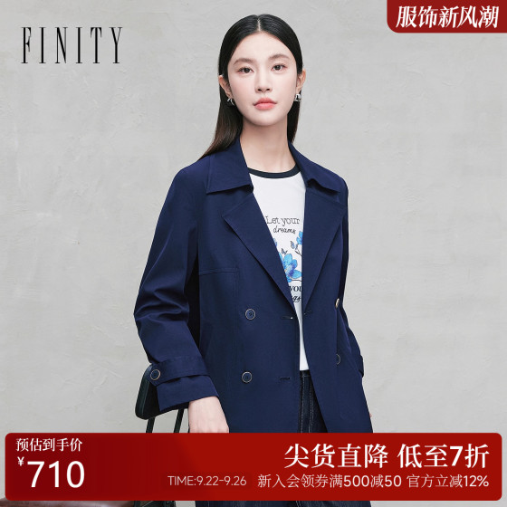 FINITY 2025 Autumn New Simple Trench Coat Slim and Wrinkle-resistant All-match Commuter Jacket for Women FINITY 2025 Autumn New Simple Trench Coat Slim and Wrinkle-resistant All-match Commuter Jacket for Women