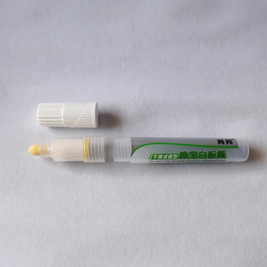 머리가 두껍고 대용량이며 학교 자체 흐름 빈 막대를 가르치는 데 적합한 드라이 지우기 필름 형성 흑백 보드 펜 튜브 10개 배송 전 -