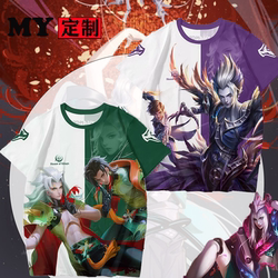 King of Glory Yuan Ge Short-Sleeve T-Shirt for Men, Cloud Stage Puppet Show Midnight Opera House Heartless Two-Dimensional Guzi Cosplay Costume King of Glory Yuan Ge Short-Sleeve T-Shirt for Men, Cloud Stage Puppet Show Midnight Opera House Heartless Two-Dimensional Guzi Cosplay Costume
