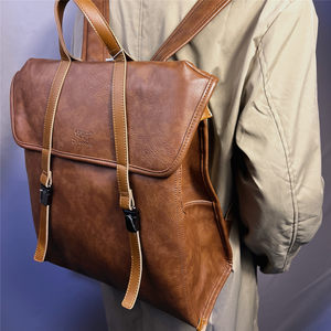 Three-Box shoulder retro genderless big bag computer bag fashion backpack travel bag student men and women school bag 
Three-Box shoulder retro genderless big bag computer bag fashion backpack travel bag student men and women school bag