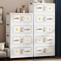Installation-Free Baby Folding Storage Cabinet Baby Wardrobe Thickeneded Household Children's Clothing Storage Cabinet Simple Toy Cabinet Installation-Free Baby Folding Storage Cabinet Baby Wardrobe Thickeneded Household Children's Clothing Storage Cabinet Simple Toy Cabinet