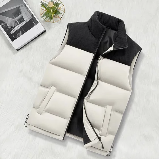 Down cotton vest in autumn and winter new large-size thermal vest for men slim stand collar sleeveless jacket
Down cotton vest in autumn and winter new large-size thermal vest for men slim stand collar sleeveless jacket