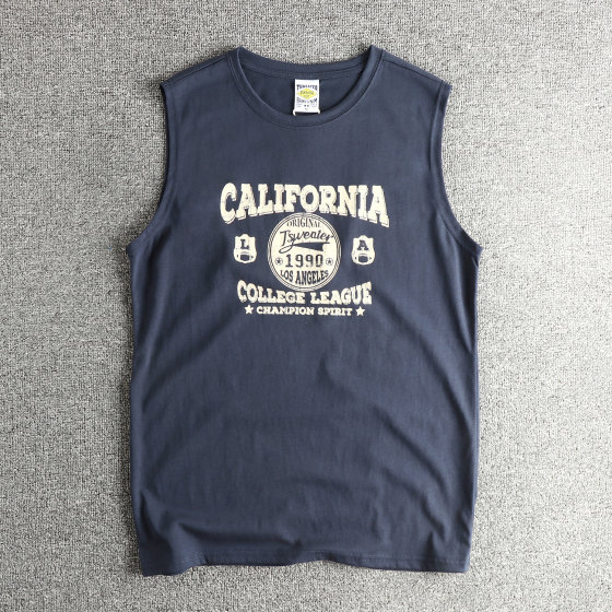 Baseball retro letter pattern men's sweat vest combed cotton washing foreign trade original American trendy sleeveless T-shirt
Baseball retro letter pattern men's sweat vest combed cotton washing foreign trade original American trendy sleeveless T-shirt