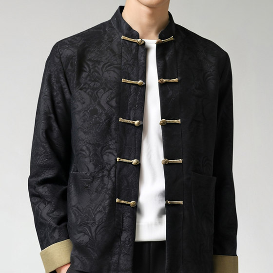 Tang suit men's spring and autumn new Chinese style Chinese style contrasting color button top long sleeve jacket original Zhongshan jacket loose
Tang suit men's spring and autumn new Chinese style Chinese style contrasting color button top long sleeve jacket original Zhongshan jacket loose