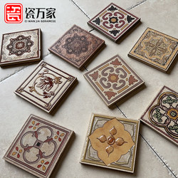 Porcelain Wanjia Multi-Specification Colorful Retro Small Tiles and Large Tiles Smooth Glazed Restaurant American Pastoral Style Porcelain Wanjia Multi-Specification Colorful Retro Small Tiles and Large Tiles Smooth Glazed Restaurant American Pastoral Style