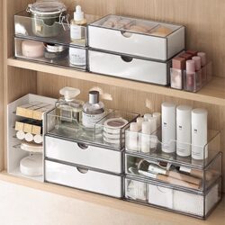 Japanese-Style Mirror Cabinet Storage Box Drawer Cosmetics Mask Lipstick Storage Rack Desktop Bathroom Washbasin Japanese-Style Mirror Cabinet Storage Box Drawer Cosmetics Mask Lipstick Storage Rack Desktop Bathroom Washbasin
