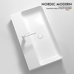 New Countertop Washbasin, Small Size Single Basin for Home Balcony, Square Ceramic Face Wash Basin for Bathroom New Countertop Washbasin, Small Size Single Basin for Home Balcony, Square Ceramic Face Wash Basin for Bathroom