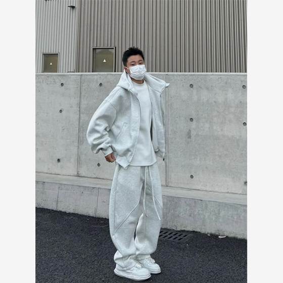 American simple heavy hooded sweatshirt men's suit spring Korean style lazy sports casual pants clothes two-piece set
American simple heavy hooded sweatshirt men's suit spring Korean style lazy sports casual pants clothes two-piece set