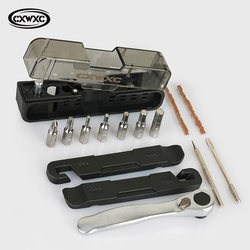 CXWXC bicycle multifunctional repair tool set mini two-way ratchet wrench portable tire repair tool box CXWXC bicycle multifunctional repair tool set mini two-way ratchet wrench portable tire repair tool box