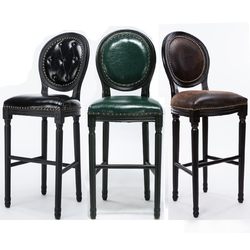 American-Style Solid Wood Bar Chair with Backrest, Creative Bar Stool, Bar Chair for Home Use, European-Style High Stool, Simple Retro Bar Chair American-Style Solid Wood Bar Chair with Backrest, Creative Bar Stool, Bar Chair for Home Use, European-Style High Stool, Simple Retro Bar Chair