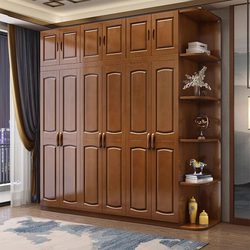 Full Solid Wood Wardrobe Furniture New Chinese Style Wardrobe Bedroom For Home Storage Minimalist Multifunctional Storage Economical Cabinet Full Solid Wood Wardrobe Furniture New Chinese Style Wardrobe Bedroom For Home Storage Minimalist Multifunctional Storage Economical Cabinet