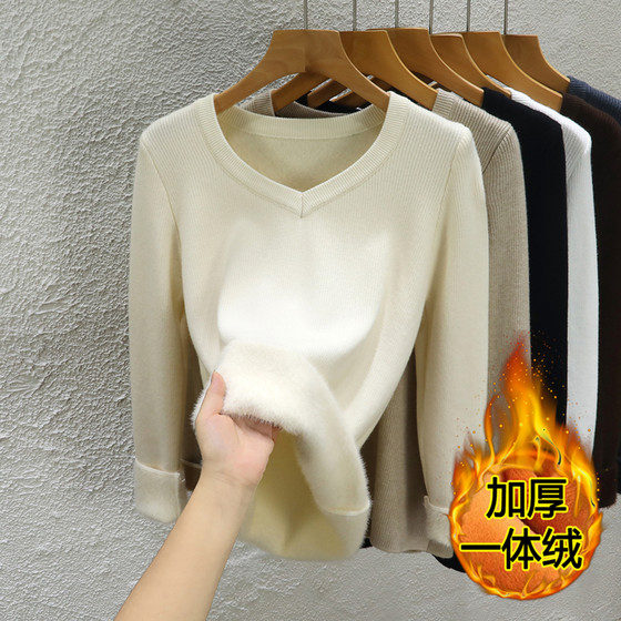 2025 autumn and winter new V-neck sweater for women plus velvet thickened integrated velvet inner layer warm bottom sweater sweater top
2025 autumn and winter new V-neck sweater for women plus velvet thickened integrated velvet inner layer warm bottom sweater sweater top