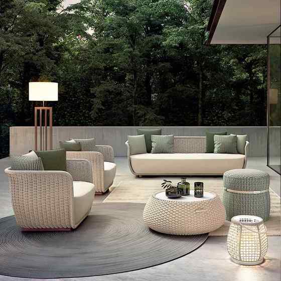 Outdoor sofa waterproof sun protection courtyard villa Nordic rattan chair combination high-end outdoor leisure rattan hotel furniture
Outdoor sofa waterproof sun protection courtyard villa Nordic rattan chair combination high-end outdoor leisure rattan hotel furniture
