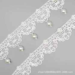 New curtain lace white pearl embroidery splicing decorative lace handmade DIY accessories New curtain lace white pearl embroidery splicing decorative lace handmade DIY accessories