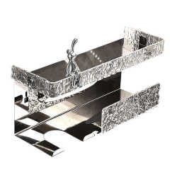 Bathroom storage rack without punching stainless steel bathroom toilet washstand mirror front wall-mounted storage rack with blowtorch rack Bathroom storage rack without punching stainless steel bathroom toilet washstand mirror front wall-mounted storage rack with blowtorch rack