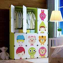 Children's Cartoon Cute Plastic Wardrobe Simple Household Items Economical Combination Assembly Storage Cabinet Locker Children's Cartoon Cute Plastic Wardrobe Simple Household Items Economical Combination Assembly Storage Cabinet Locker