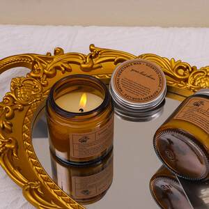 Atmosphere Small Scented Candle Retro Brown Glass Botanical Wax Expansion Souvenir Smoke-free Decoration Supplies 
Atmosphere Small Scented Candle Retro Brown Glass Botanical Wax Expansion Souvenir Smoke-free Decoration Supplies