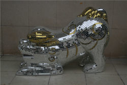 Indoor mosaic animal sculpture ornaments broken glass Indoor mosaic animal sculpture ornaments broken glass
