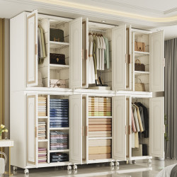 Foldable Adult Wardrobe Coat Long Hanging Clothes Closet Children's Wardrobe Toy Snack Storage Cabinet Double-Door Storage Cabinet Foldable Adult Wardrobe Coat Long Hanging Clothes Closet Children's Wardrobe Toy Snack Storage Cabinet Double-Door Storage Cabinet