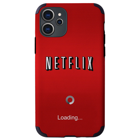 Red — Netflix Loading New Tough Shockproof 15, 14, 13, 12 iPhone Case