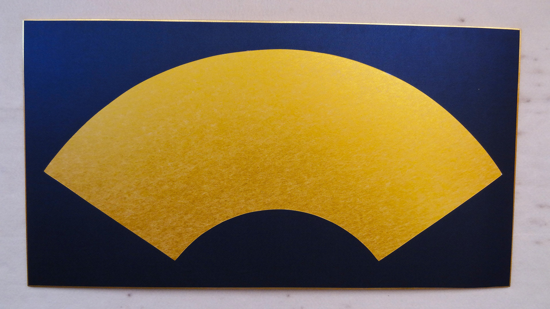 Веер для росписи 绘画用品 国画画材  空白金卡扇面 （日本进口）