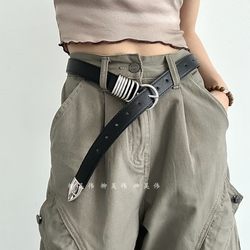 Liu Wuwei's Designer Belt for Women, Paired with Jeans, Decorative, Unique, American Retro Style, High-End and Trendy Liu Wuwei's Designer Belt for Women, Paired with Jeans, Decorative, Unique, American Retro Style, High-End and Trendy