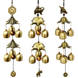 Yunnan Lijiang Copper Wind Chime Hanging Decoration Door Ornament Creative Metal Bell Shop Doorbell 2-Layer 6-Bell Auspicious Hanging Decoration Yunnan Lijiang Copper Wind Chime Hanging Decoration Door Ornament Creative Metal Bell Shop Doorbell 2-Layer 6-Bell Auspicious Hanging Decoration