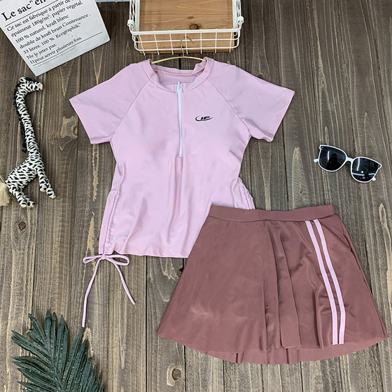 Swimming suit for women soaking in hot springs 2024 new split body slimming and belly covering conservative swimming pool specific sports flat angle swimsuit Swimming suit for women soaking in hot springs 2024 new split body slimming and belly covering conservative swimming pool specific sports flat angle swimsuit